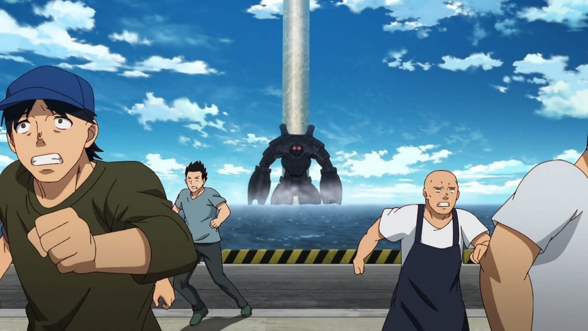 The Kaiju Titan emerges from the ocean (Image via David Production)